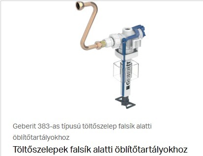 Geberit töltőszelep bemutatása